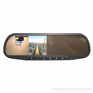 3G Car Rear-view Navigator with Up to 32GB TF Card, Google's Android 4.0 OS